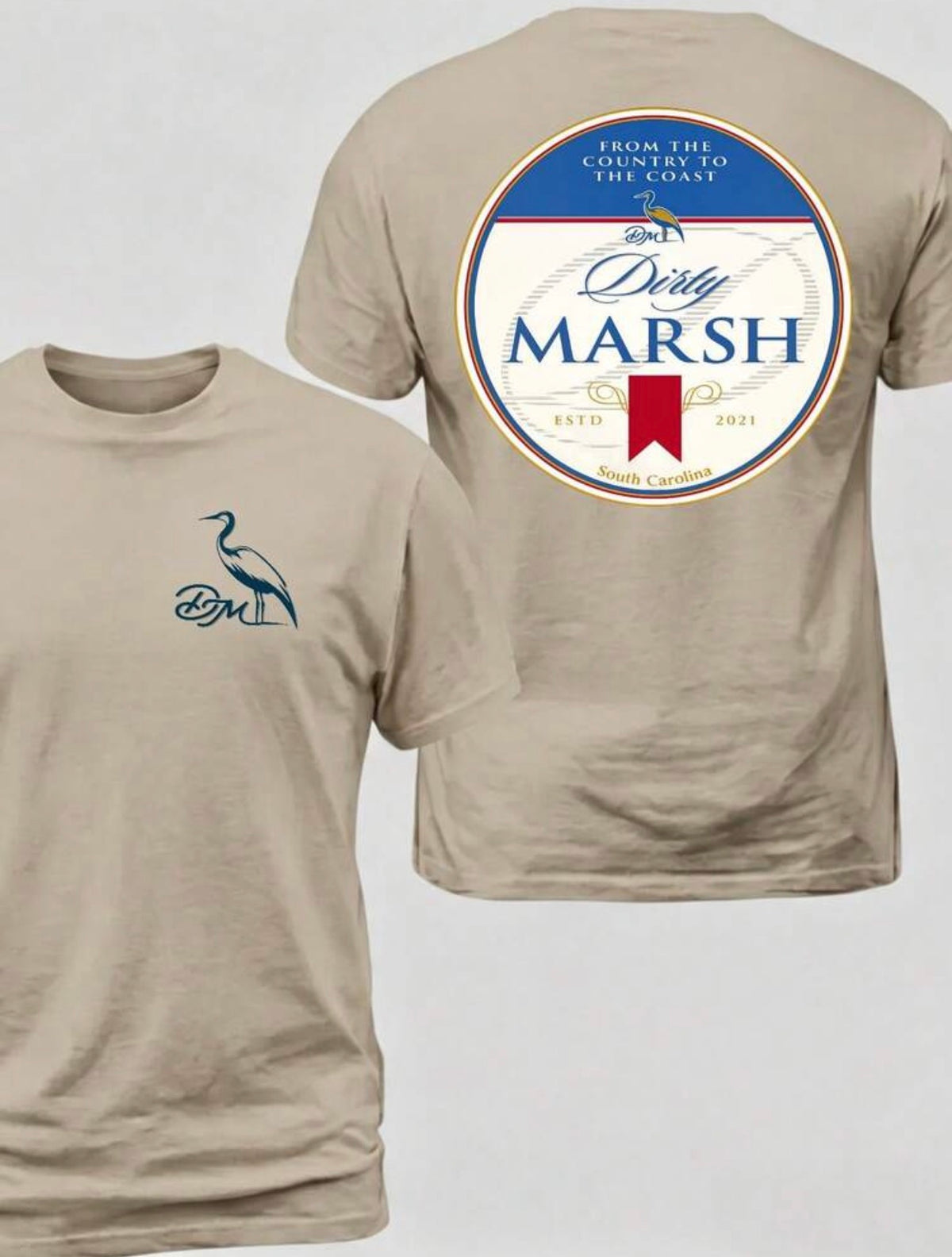 Men's Dirty Marsh Coastal Heritage Graphic Vintage Style South Carolina Est 2021- PRE ORDER